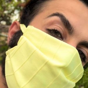 Neon yellow face mask